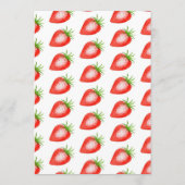 かわいいイチゴの赤ちゃんシャワー 招待状 (裏面)