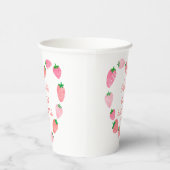 かわいいイチゴの赤ちゃんシャワー 紙コップ (右)