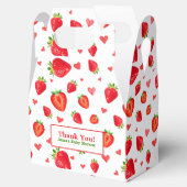 かわいいイチゴをテーマにした赤ちゃんシャワー フェイバーボックス (オープン)