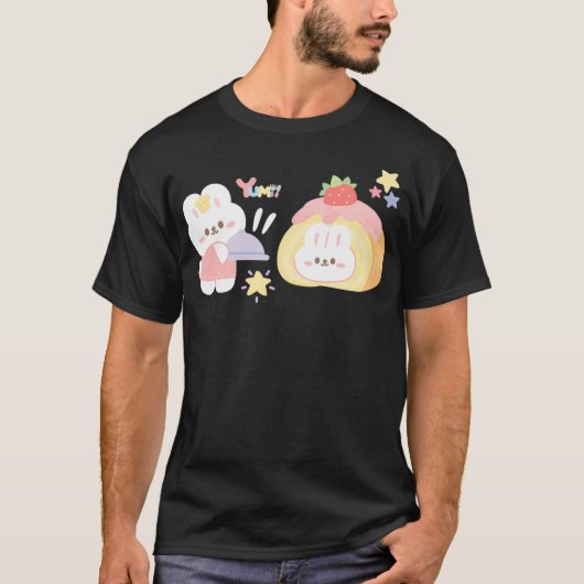 かわいいイチゴケーキTシャツ Tシャツ (正面)