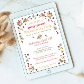 かわいいイチゴテーマニューホーム引っ越し祝いパーティーパーティー 招待状