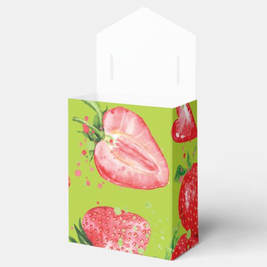 かわいいイチゴテーマ誕生日ありがとう フェイバーボックス (オープン)