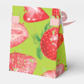 かわいいイチゴテーマ誕生日ありがとう フェイバーボックス (裏面サイド)