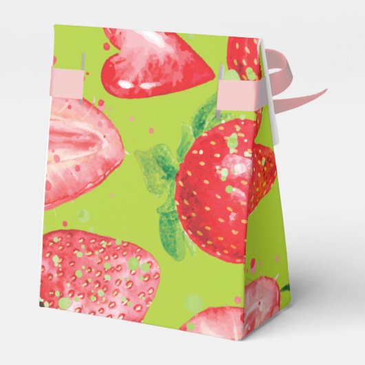 かわいいイチゴテーマ誕生日ありがとう フェイバーボックス (裏面サイド)