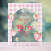 かわいいイチゴデイジーベリーファーストフォトブリッズデイ アクリルサイン (ニュートラル)