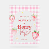 かわいいイチゴデイジーベリーファーストフォトブリッズデイ アクリルサイン (正面)