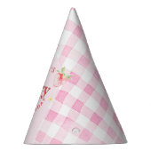 かわいいイチゴデイジーベリーファーストフォトブリッズデイ パーティーハット (右)