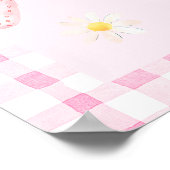 かわいいイチゴデイジーベリーファーストフォトブリッズデイ ポスター (角)