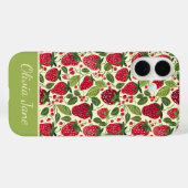 かわいいイチゴデザインと名前をカスタムする Case-Mate iPhoneケース (裏面 (横))