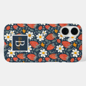 かわいいイチゴデザインと名前をカスタムする Case-Mate iPhoneケース (裏面 (横))