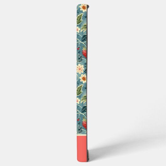 かわいいイチゴデザインと名前をカスタムする SAMSUNG GALAXYケース (左側面)