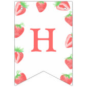 かわいいイチゴハッピーバースデーのバンティングバナー バンティングフラッグ (第2の旗)