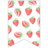 かわいいイチゴハッピーバースデーのバンティングバナー バンティングフラッグ (第1の旗)