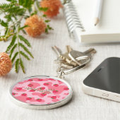 かわいいイチゴパーソナライズされた牛 キーホルダー (側面)