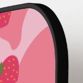 かわいいイチゴパーソナライズされた牛 ピックルボールラケット (左詳細)