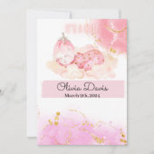 かわいいイチゴベビー「女の子だ」と発表 案内状 (正面)