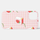 かわいいイチゴミルクの継ぎ目のない模様 Case-Mate iPhoneケース (裏面 (横))