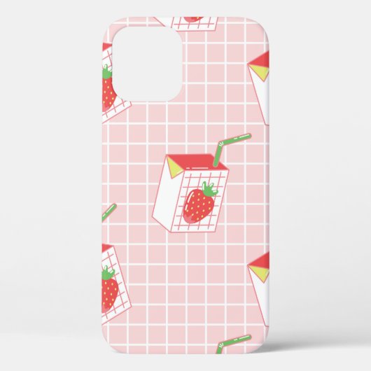 かわいいイチゴミルクの継ぎ目のない模様 Case-Mate iPhoneケース (裏面)
