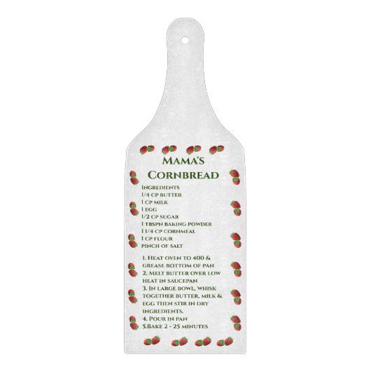 かわいいイチゴレシピ カッティングボード (正面)