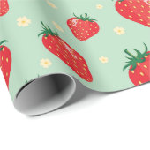 かわいいイチゴ包み紙 ラッピングペーパー (ロールコーナー)
