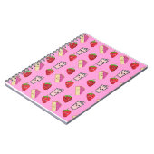 かわいいイチゴ及びチーズケーキ ノートブック (左側)