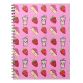 かわいいイチゴ及びチーズケーキ ノートブック (正面)
