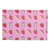 かわいいイチゴ及びチーズケーキ 枕カバー (裏面)