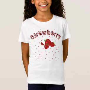 かわいいイチゴ夏の子供たち女の子Tシャツ Tシャツ