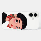 かわいいイチゴ女子のiPhoneケース かわいいギフト Case-Mate iPhoneケース (裏面 (横))