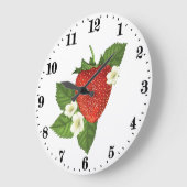 かわいいイチゴ愛好家のキッチンデコール ラージ壁時計 (傾斜)