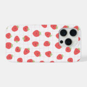 かわいいイチゴ柄のスマホケース iPhoneケース (裏面横)