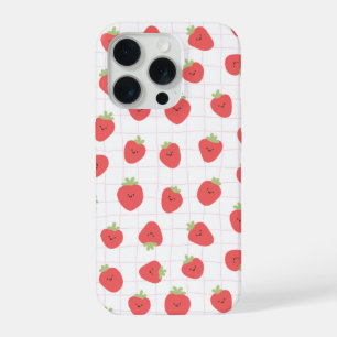 かわいいイチゴ柄のスマホケース iPhone 15 PROケース
