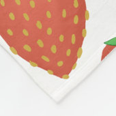 かわいいイチゴ柄の居心地の良い毛布 フリースブランケット (角)