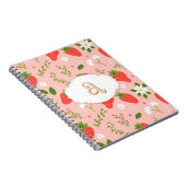 かわいいイチゴ柄スパイラルフォトノート ノートブック (右側)