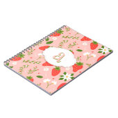 かわいいイチゴ柄スパイラルフォトノート ノートブック (左側)