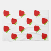 かわいいイチゴ柄 キッチンタオル (横)
