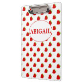 かわいいイチゴ柄 |パーソナライズされた | クリップボード (左)