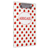 かわいいイチゴ柄 |パーソナライズされた | クリップボード (右)