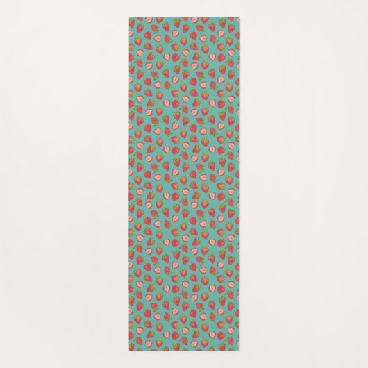 かわいいイチゴ柄 ヨガマット (裏面)