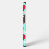 かわいいイチゴ柄 iPhoneケース (左側面)