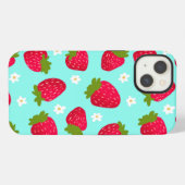 かわいいイチゴ柄 iPhoneケース (裏面横)