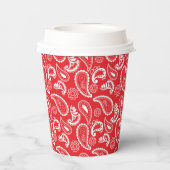 かわいいイチゴ格言ペイズリー 紙コップ (裏面)