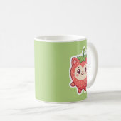 かわいいイチゴ猫のコーヒーマグ コーヒーマグカップ (正面右)