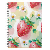 かわいいイチゴ虹のデイジー誕生日パーティー ノートブック (正面)