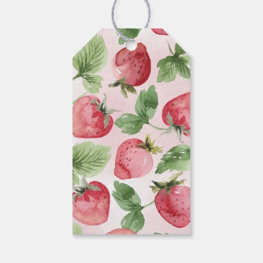 かわいいイチゴ誕生日ありがとう ギフトタグ (裏面)