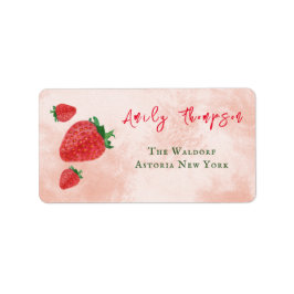 かわいいイチゴ赤い緑の赤ちゃんシャワー ラベル