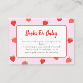 かわいいイチゴ赤ちゃんシャワー予約リクエスト エンクロージャーカード (正面)