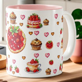 かわいいイチゴ💗🍓🥨 ツートーンマグカップ