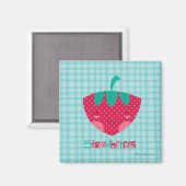 かわいいイチゴ マグネット (正面/裏面)