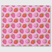 かわいいイチゴ ラッピングペーパー (フラット)